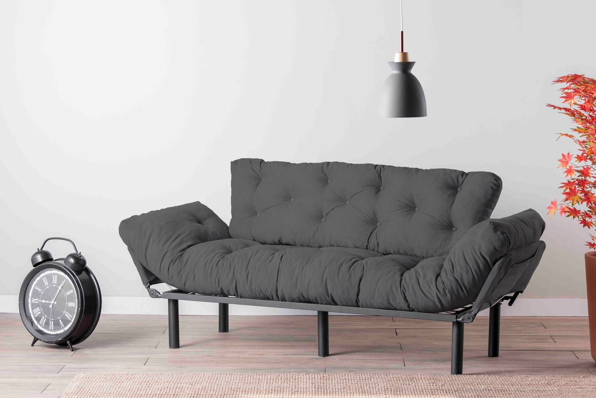 3-seater sofa bed Nitta Triple Gray