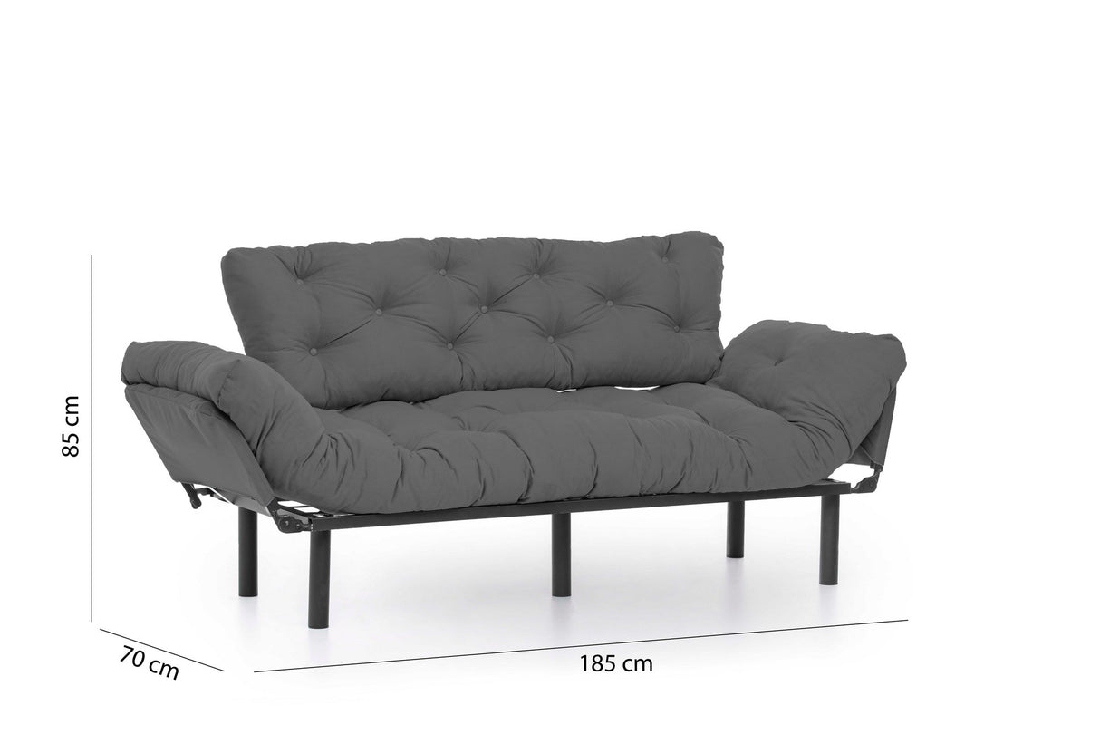 3-seater sofa bed Nitta Triple Gray