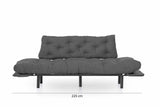 3-seater sofa bed Nitta Triple Gray