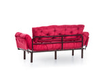 3-seater sofa bed Nitta Triple Maroon