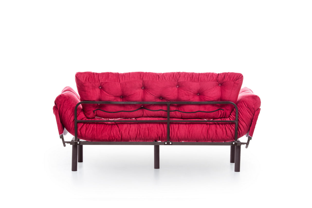 3-seater sofa bed Nitta Triple Maroon