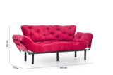 3-seater sofa bed Nitta Triple Maroon