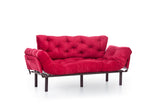 3-seater sofa bed Nitta Triple Maroon