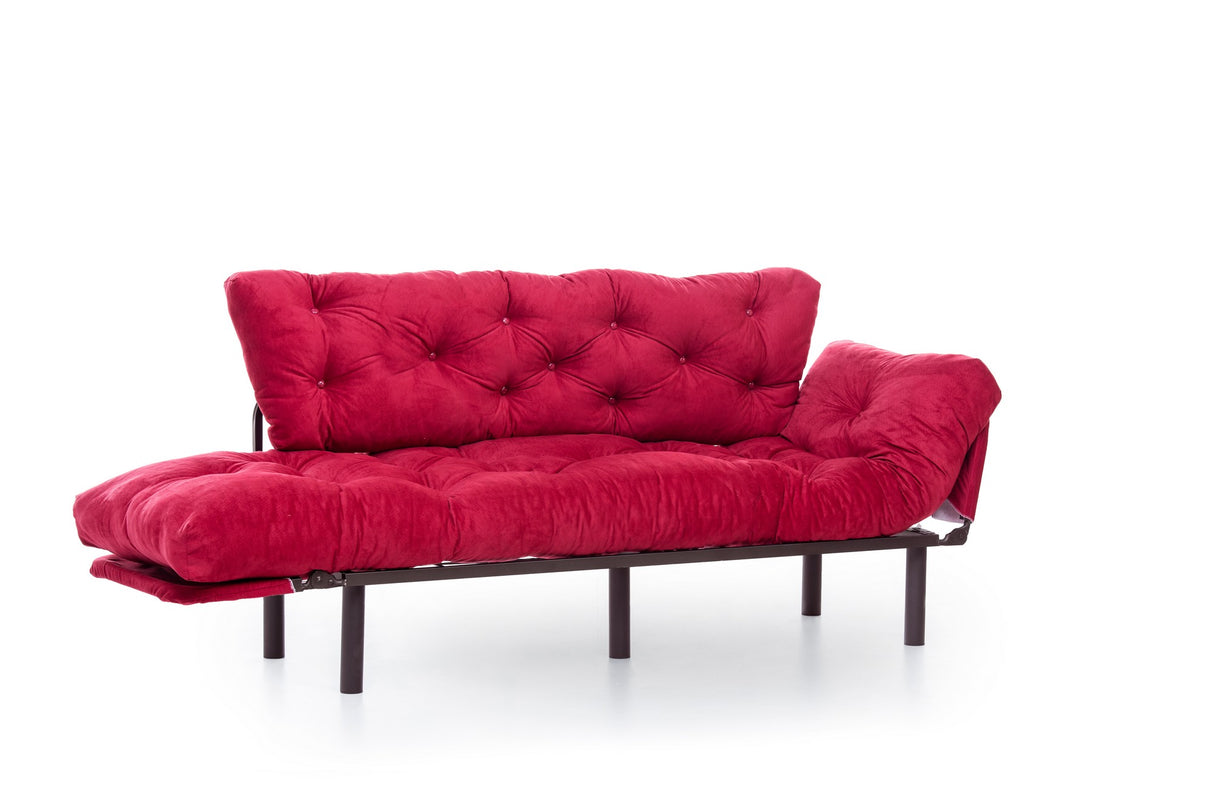 3-seater sofa bed Nitta Triple Maroon