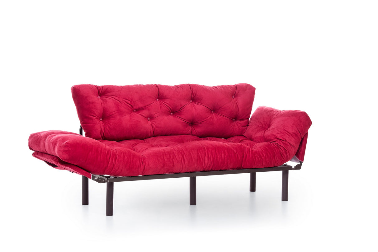 3-seater sofa bed Nitta Triple Maroon