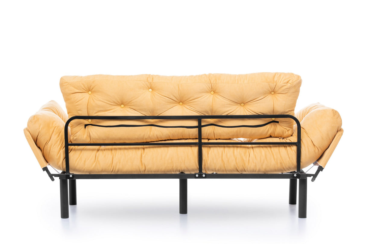 3-seater sofa bed Nitta Triple Mustard