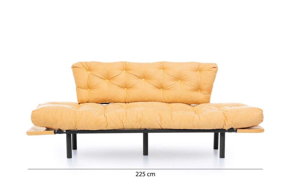 3-seater sofa bed Nitta Triple Mustard