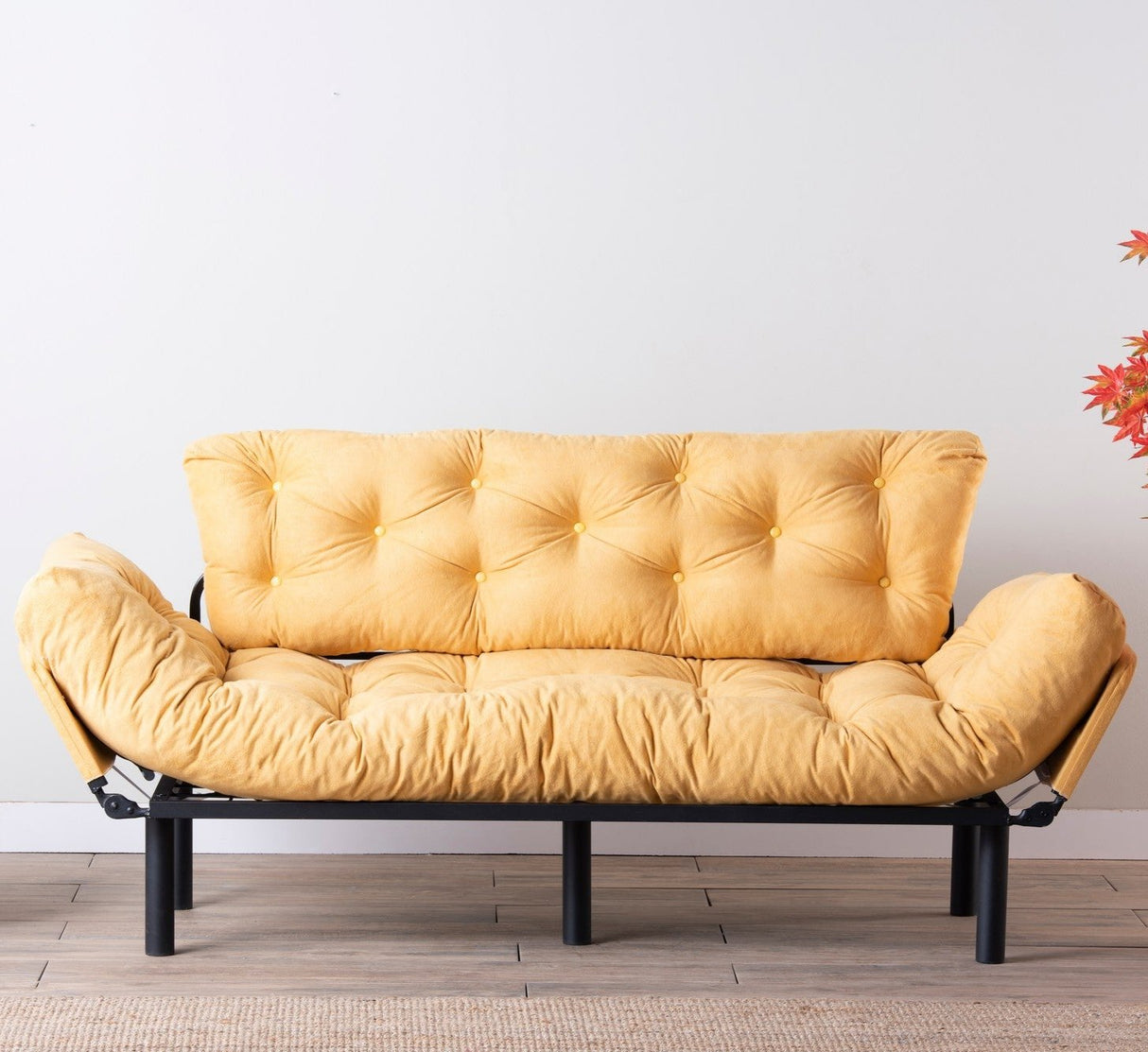 3-seater sofa bed Nitta Triple Mustard