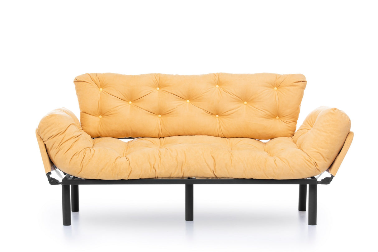 3-seater sofa bed Nitta Triple Mustard