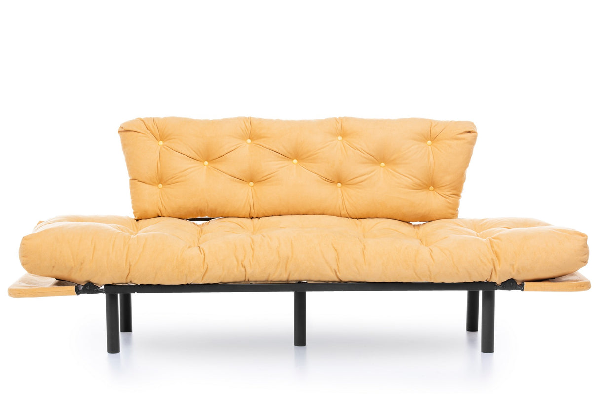 3-seater sofa bed Nitta Triple Mustard