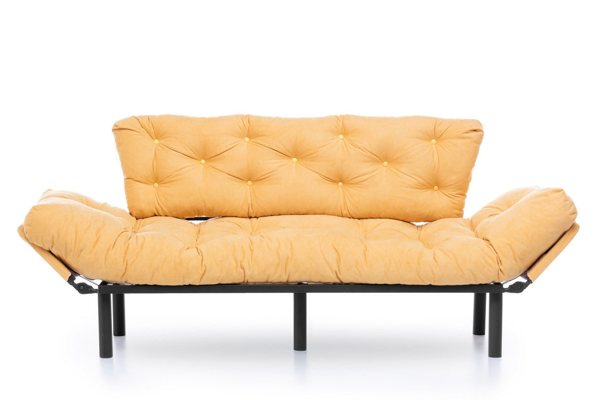 3-seater sofa bed Nitta Triple Mustard