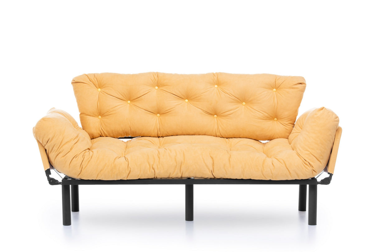 3-seater sofa bed Nitta Triple Mustard