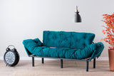 3-seater sofa bed Nitta Triple Petrol Green