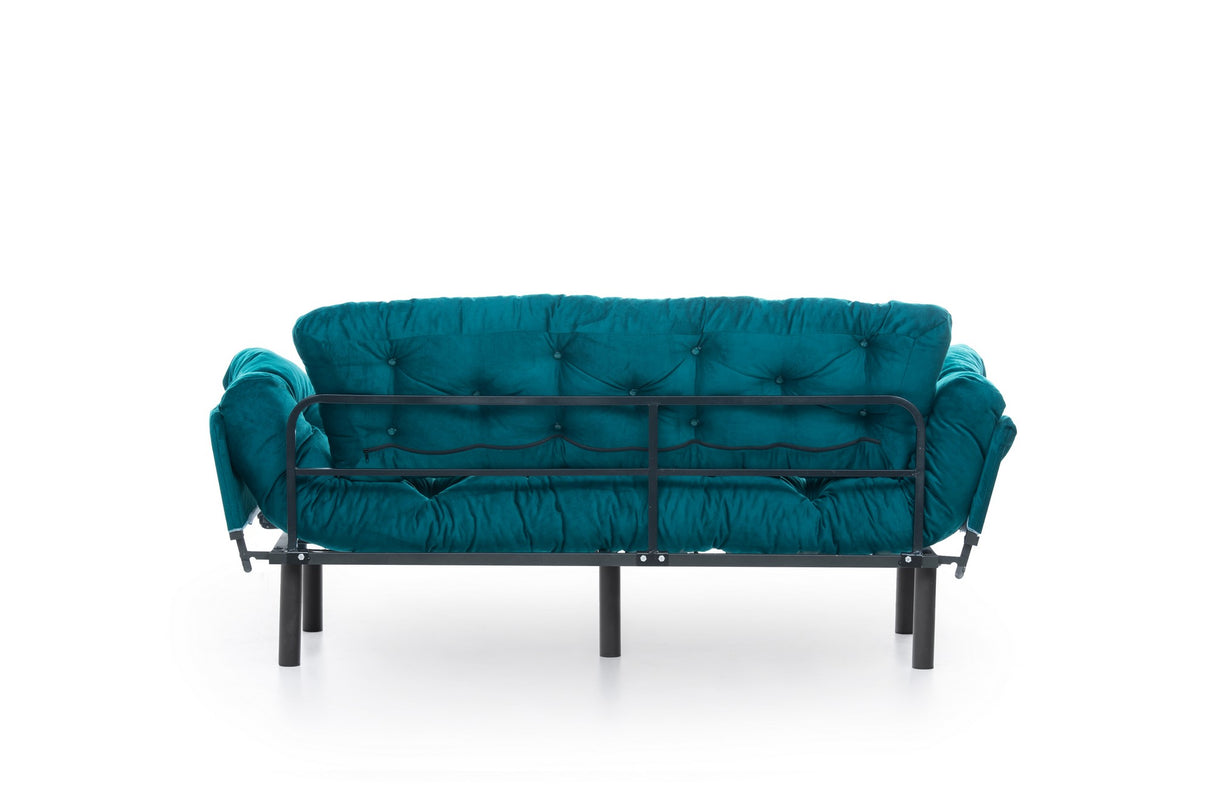 3-seater sofa bed Nitta Triple Petrol Green