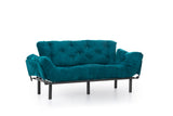 3-seater sofa bed Nitta Triple Petrol Green