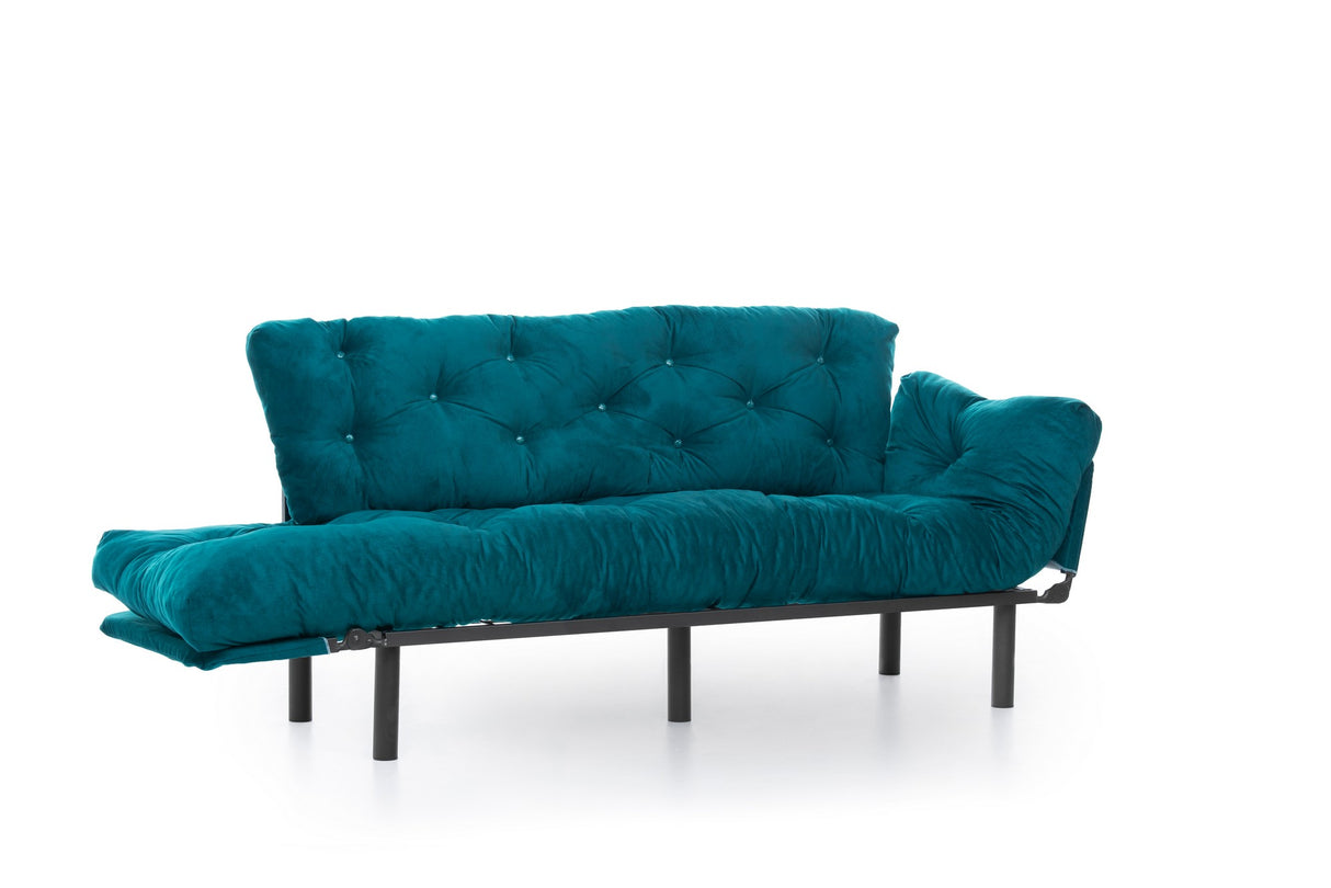 3-seater sofa bed Nitta Triple Petrol Green