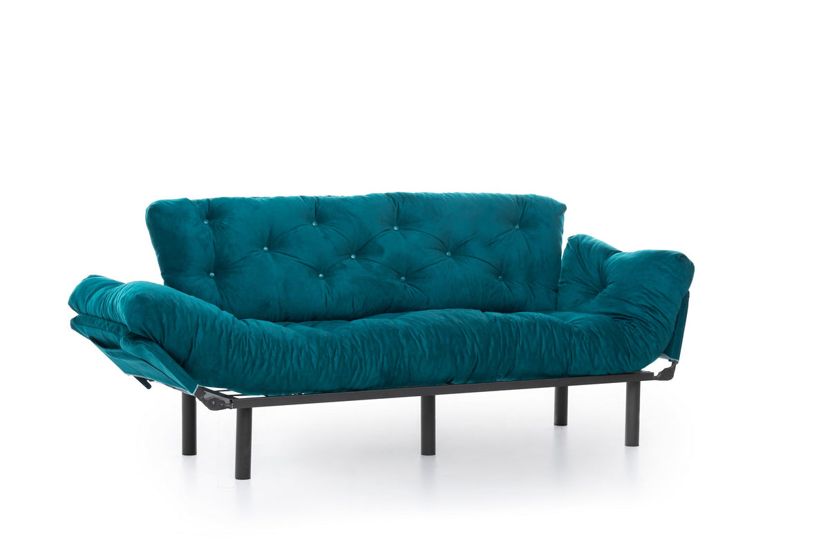 3-seater sofa bed Nitta Triple Petrol Green