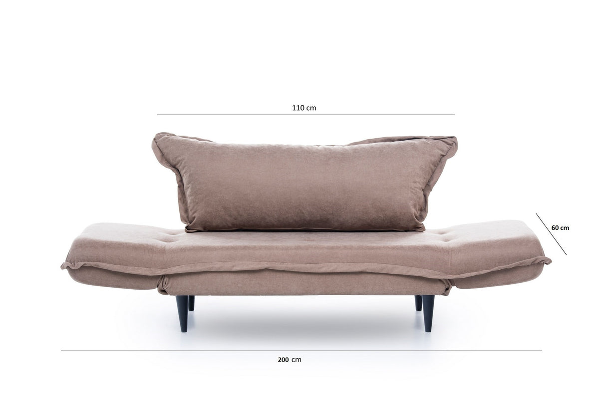 2-seater sofa bed Vino Daybed Mink