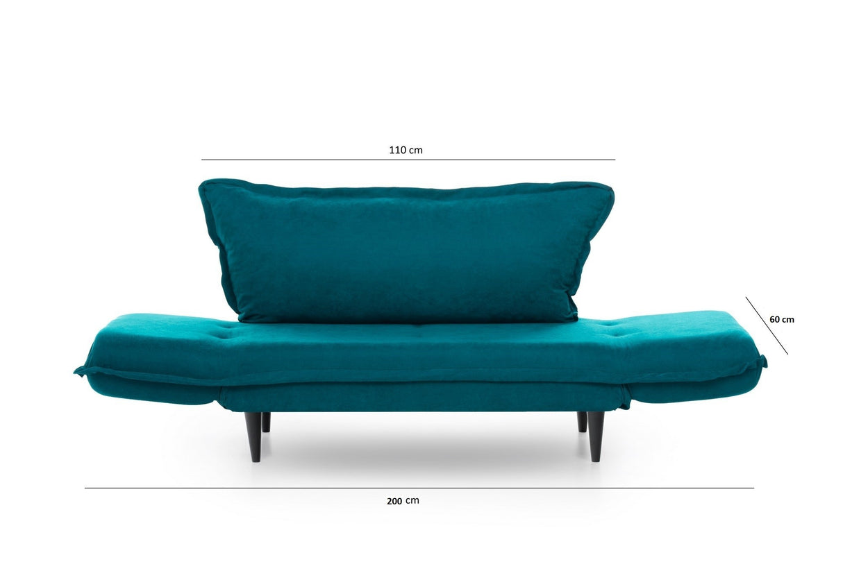 2-seater sofa bed Vino Daybed Petrol Green