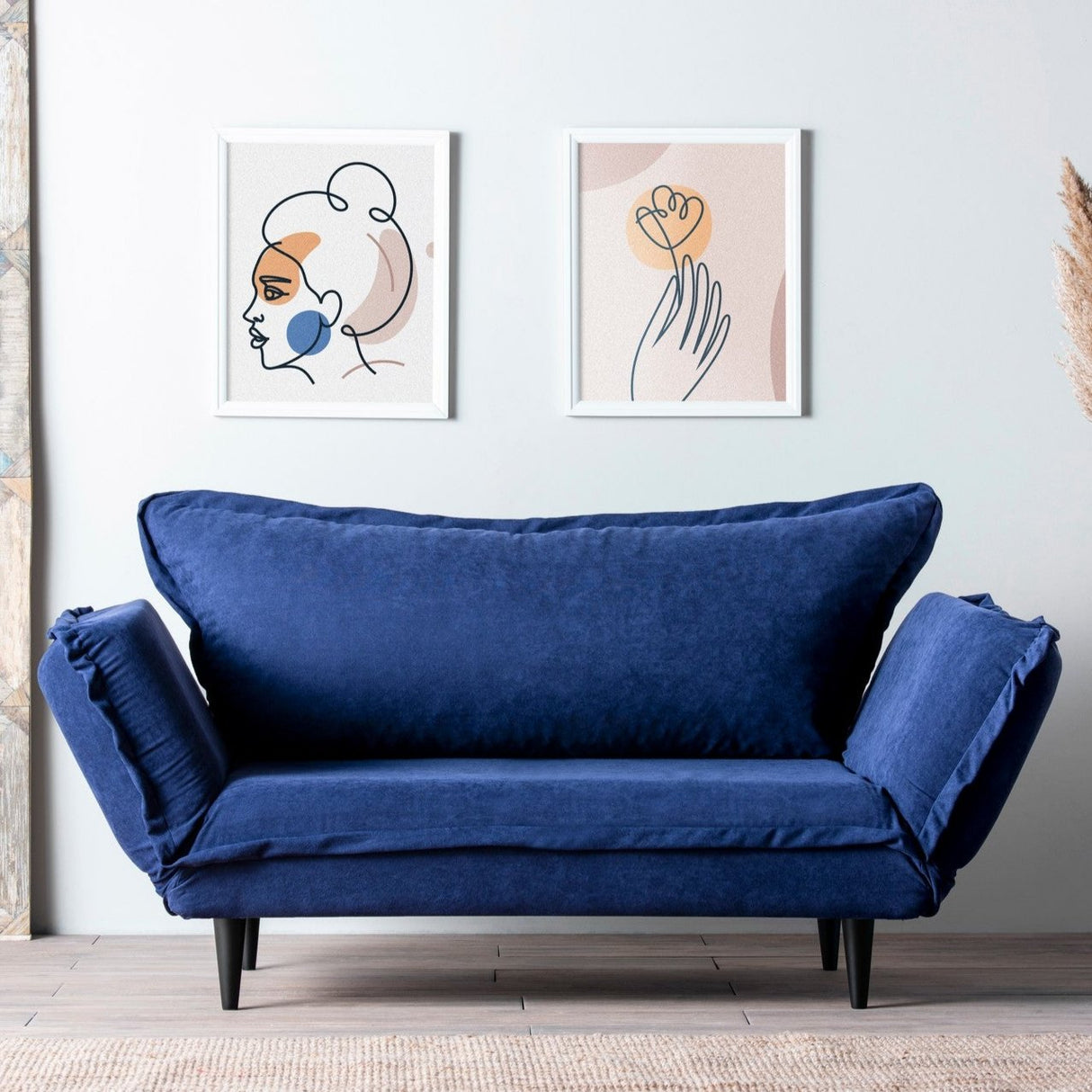 2-seater sofa bed Vino Daybed Navy Blue