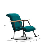 Rocking chair Yoka Petrol Blue