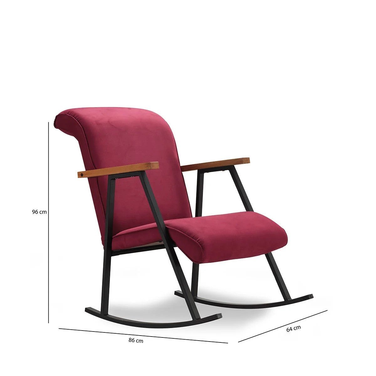 Rocking chair Yoka Maroon