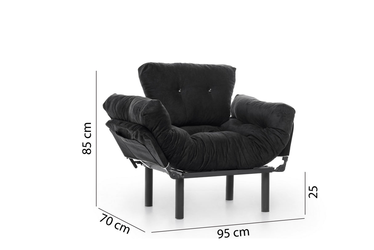 Armchair nitta single black