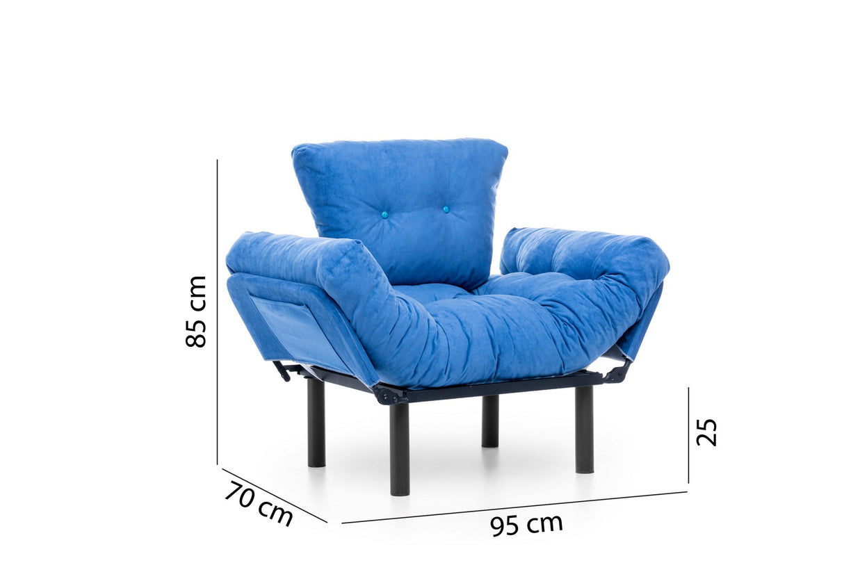 Armchair nitta single blue