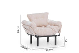 Armchair Nitta Single cream