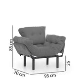 Armchair nitta single gray