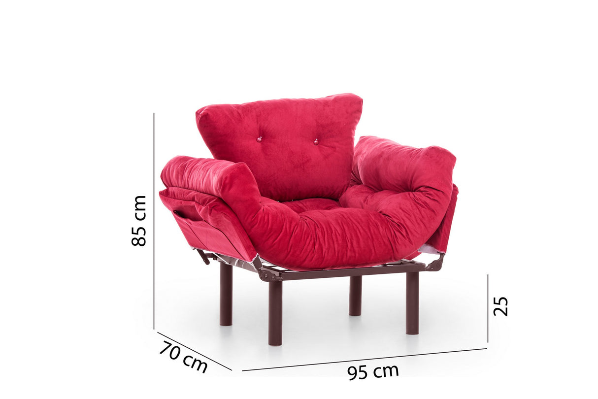 Armchair Nitta Single Maroon