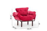 Armchair Nitta Single Maroon