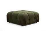 Modular Bank 3-seater with Hocker Bubble Velvet Green