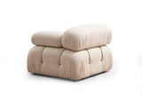 Modular Bank 3-seater with Hocker Bubble cream