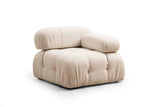 Modular Bank 3-seater with Hocker Bubble cream