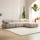 Modular Bank 3-seater with Hocker Bubble cream