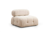 Modular Bank 3-seater with Hocker Bubble cream