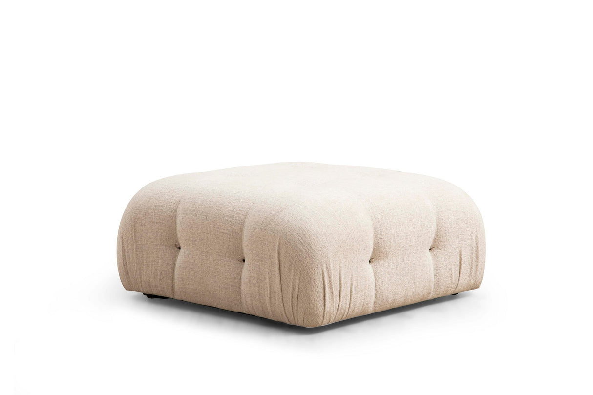 Modular Bank 3-seater with Hocker Bubble cream