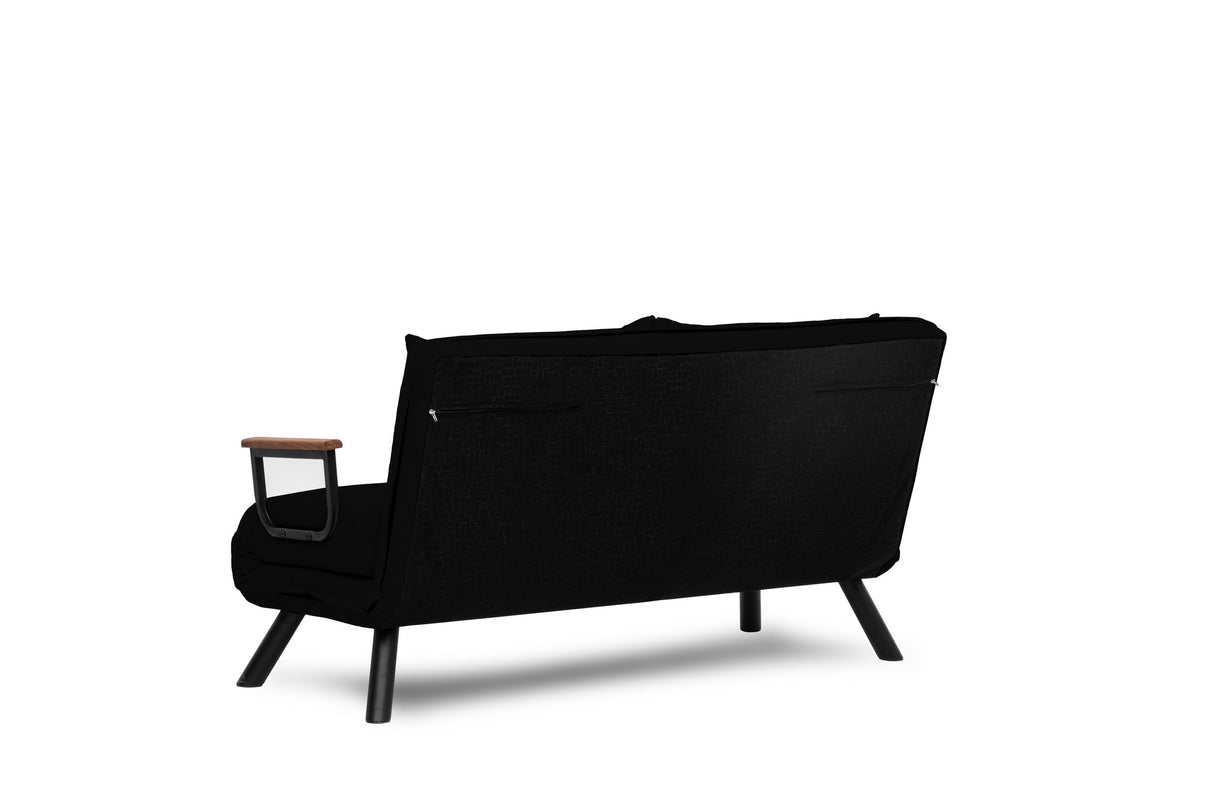 2-seater sofa bed Sando Black