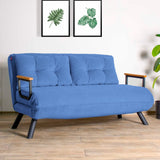 2-seater sofa bed Sando blue