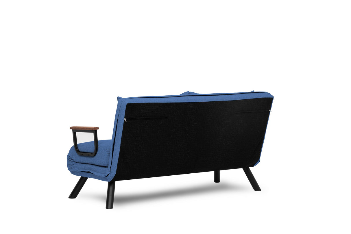 2-seater sofa bed Sando blue