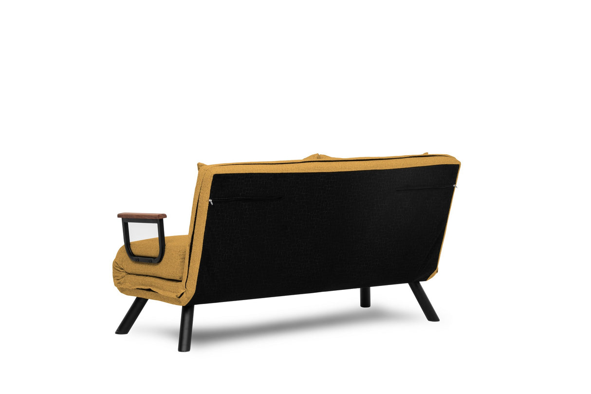 2-seater sofa bed Sando Mustard