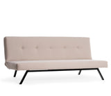 3-Seater Sofa Bed Zoly Cream Fabric - 180 cm - Without Armrests - Quilted 