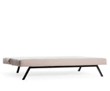 3-Seater Sofa Bed Zoly Cream Fabric - 180 cm - Without Armrests - Quilted 