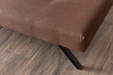 3-Seater Sofa Bed Zoly Brown Fabric - 180 cm - Without Armrests - Button-Tufted 