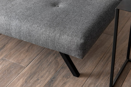 3-Seater Sofa Bed Zoly Light Grey Fabric - 180 cm - Without Armrests - Button-Tufted 