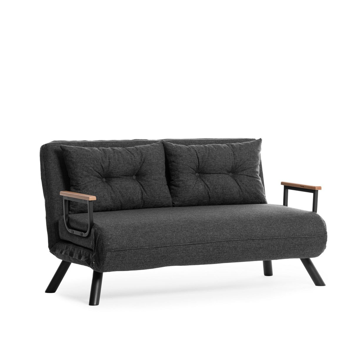 2-seater sofa bed Sando dark gray