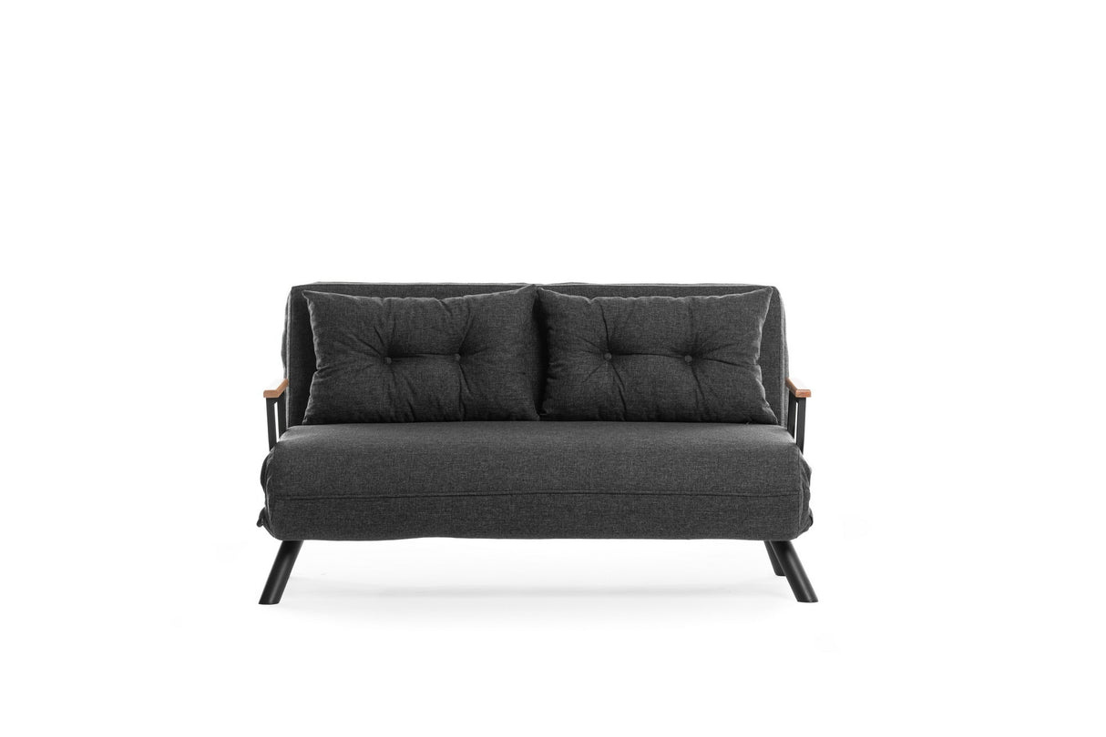 2-seater sofa bed Sando dark gray