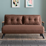 2-seater sofa bed Sando light brown