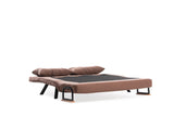 2-seater sofa bed Sando light brown